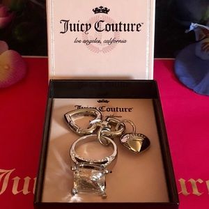 ❗️SOLD❗️ JUICY COUTURE CRYSTAL RING BAG KEYCHAIN